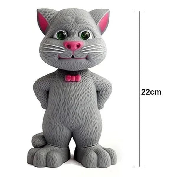 LX 638A Talking Tom with AI Touch Sensitive and Recording for Kids, Gray