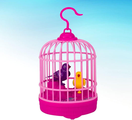 6660 Repeating parrot Toy Chirping Bird in Cage