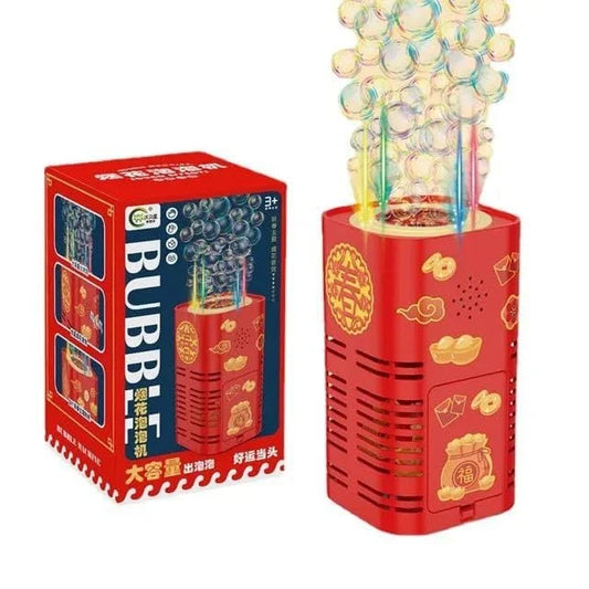 10034 Party Bubble Machine,Portable Bubble Machine Electric Bubble Maker Toy with Light & Music