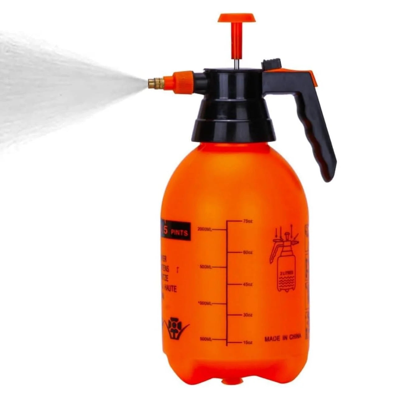20114 Water Spray Pump (2L) High Pressure Sprayer Bottles for Garden Plants and Lawn Mutipurpose use | Watering Can for Sanitization Pesticides, Fertilizer 2 Liter Capacity Spray Bottle