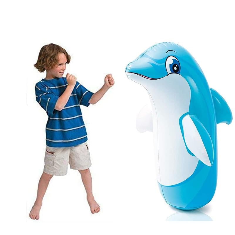 44670  Bop Bag Hit me Dolphin Toys for Kids Punching Bag for Kids hit me Toys size-97*61cm