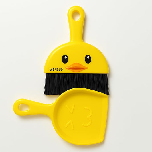 20451 Mini Broom and Dustpan Set – Compact Handheld Sweeper for Car, Desk, Table & Office – Durable Plastic, Soft Bristles, Hanging Loop – Portable & Kid-Friendly (Yellow