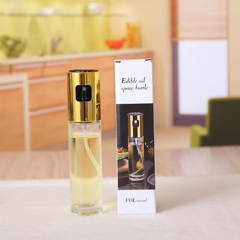 10089 Edible Oil Spray Bottle for Cooking, 100ml Transparent Glass Oil Spray Bottle