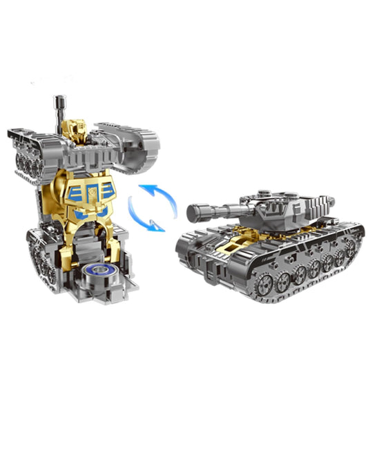 20822 Juguete Giratorio Transformable Barato, Trompo Antiestres para Adultos y Ninos, 3 in 1, Juguetes Robot Tanque Deformable