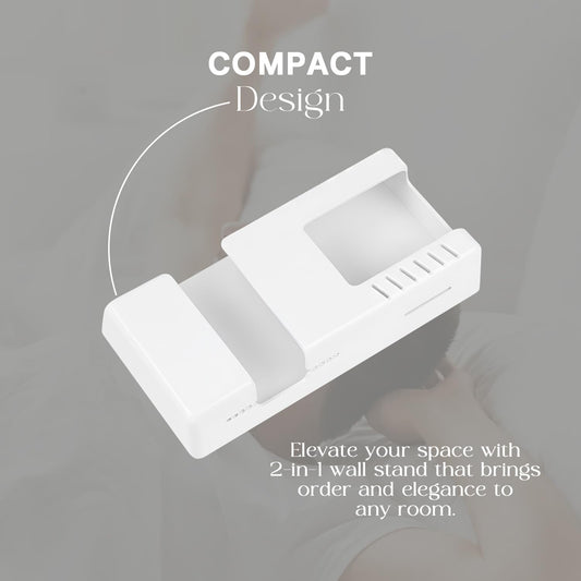 20783 Mobile Phone Charging Rack Wall-Mounted Double-Grid Remote Control Storage Box {Multicolor}