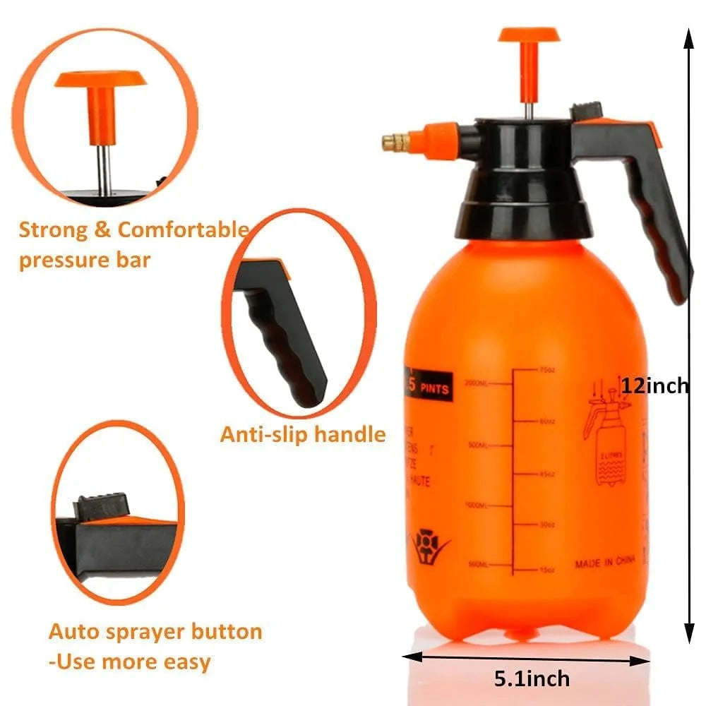 20114 Water Spray Pump (2L) High Pressure Sprayer Bottles for Garden Plants and Lawn Mutipurpose use | Watering Can for Sanitization Pesticides, Fertilizer 2 Liter Capacity Spray Bottle