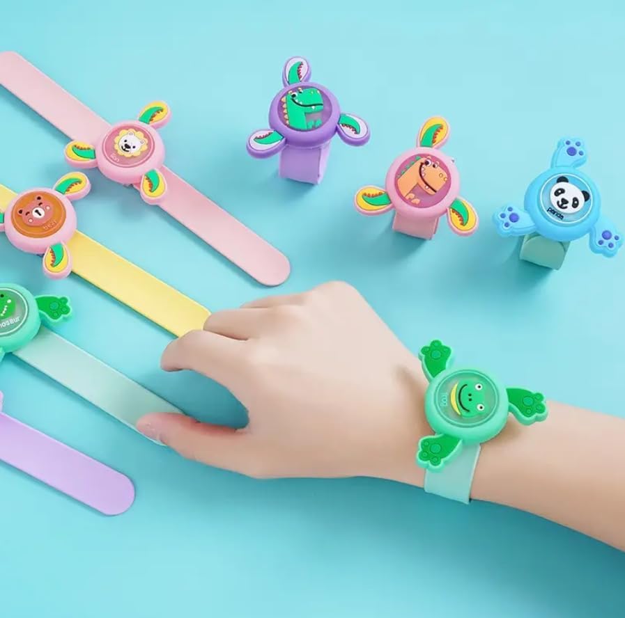 R002 Fidget Spinner Wrist Band for Kids with LED Light Up Silicone Strap