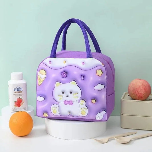 GBT-51077 3D Hot & cold leak proof lunch bags Insulated Tiffin Lunch Bags