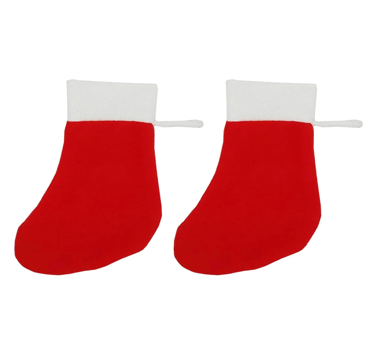 8073 (2 Pcs) Christmas Santa Socks Candy Gift Bag 13 cm