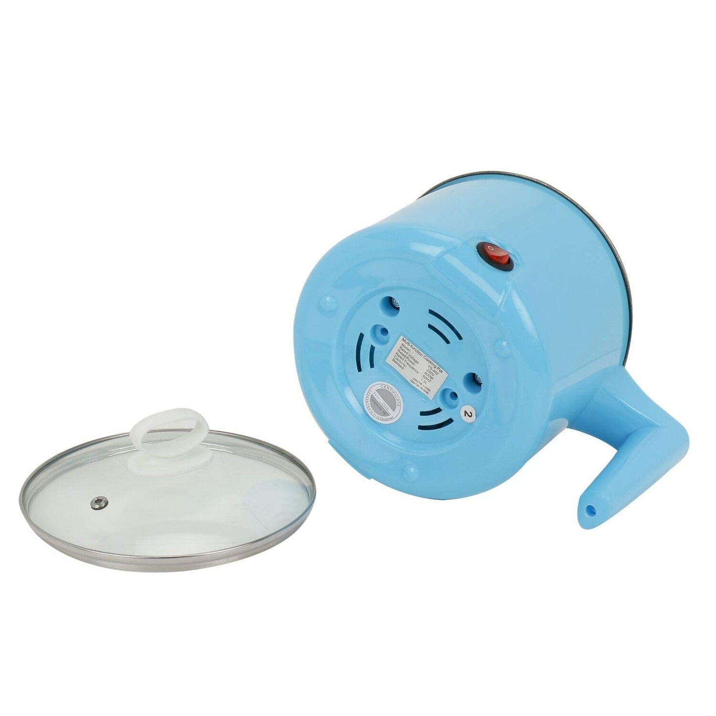 20544 Electric Mini Cooking Pot with Glass Lid & Handle, Multi-Purpose Portable Electric Kettle for Boiling Noodles Soup Milk Tea Eggs, Compact Travel Hot Pot for Home Hostel Office Use