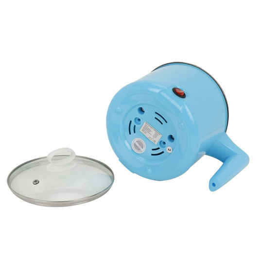 20544 Electric Mini Cooking Pot with Glass Lid & Handle, Multi-Purpose Portable Electric Kettle for Boiling Noodles Soup Milk Tea Eggs, Compact Travel Hot Pot for Home Hostel Office Use