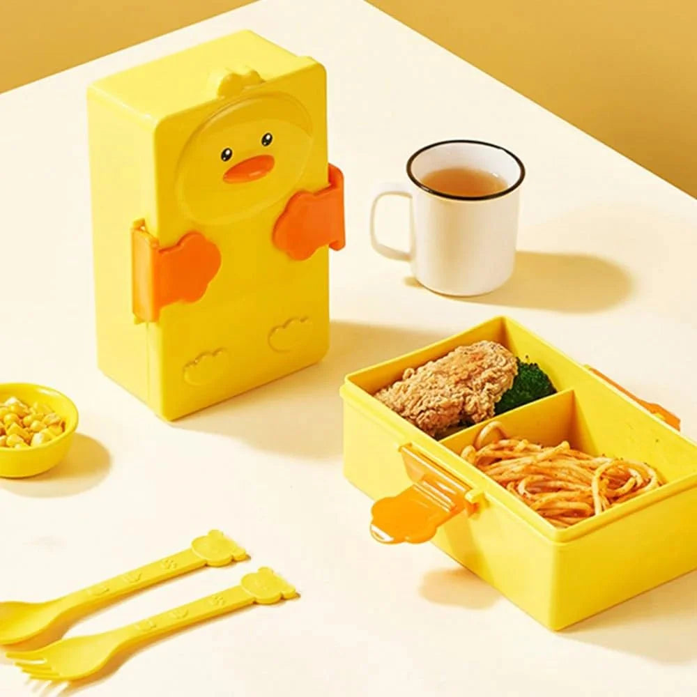 6650 Cuddle Little Ducky Kids Lunch Box Leak-Proof Bento Box for School, Travel & Office
