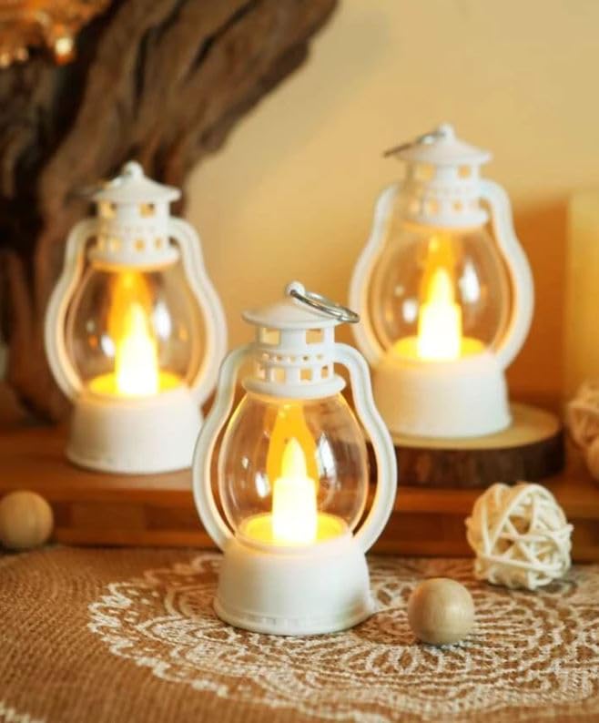 20312 Diwali Hanging Lantern Lamp/Led Light Candle Lanterns Lamp with Shub Deepawali Sticker for Wall Decoration