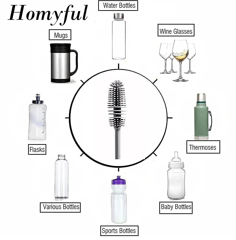 11290 Long Handle Silicone Bottle Cleaner Brush, Mug Cleaning Brush