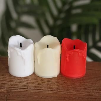 10949 Battery Operated Plastic Led Candle Light for Diwali Navratri Festival Home Decor (Multicolor)