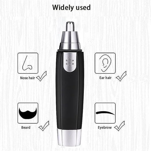 10249 3-in-1 Battery Operated Nose & Ear Hair Trimmer – Stainless Steel Blades, Painless Grooming for Men & Women