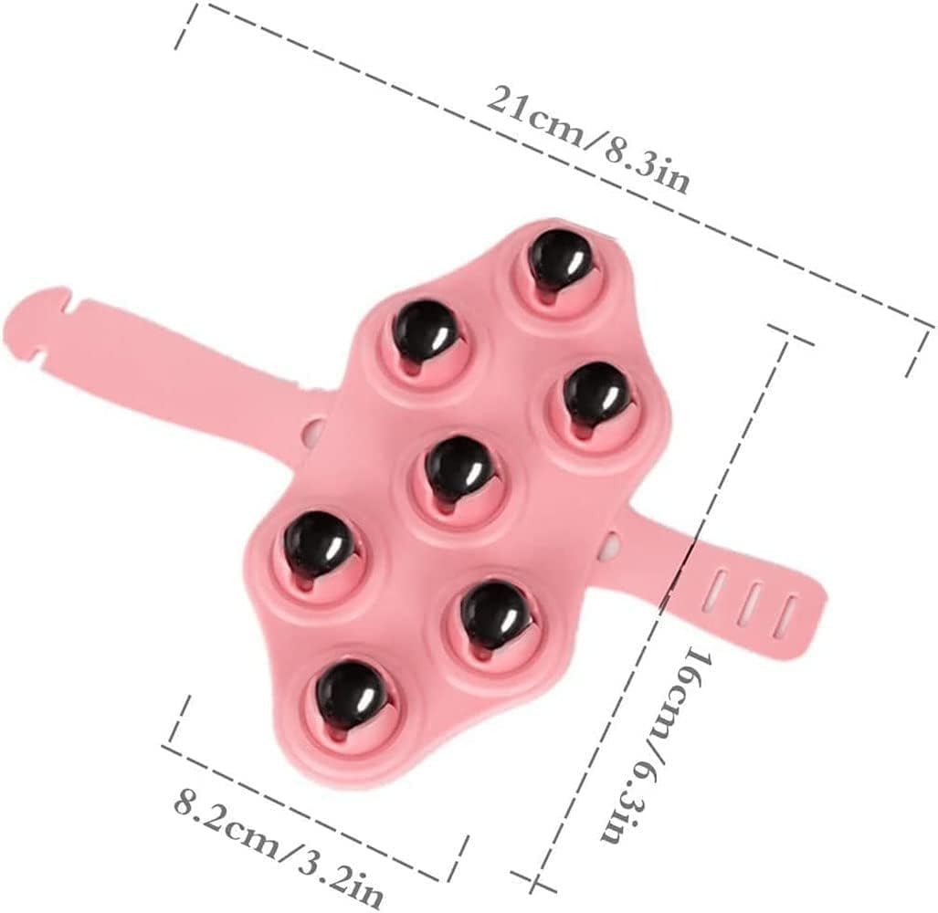 10398 Palm Shaped Massage Glove, a portable manual massager with 7x 360-Degree magnetic roller balls for a deep tissue massage