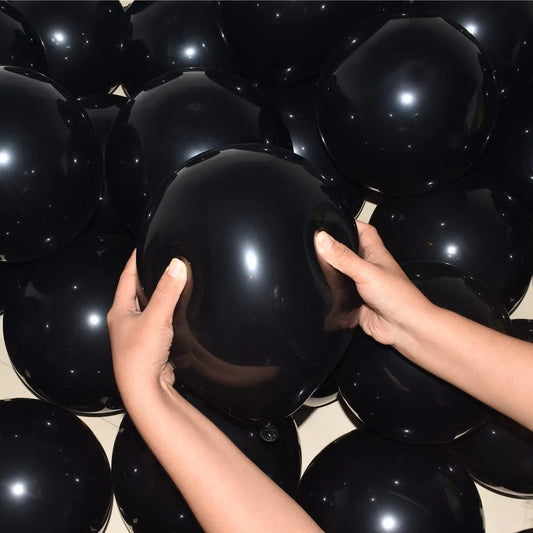 2082 (50pcs) black Metallic Balloons