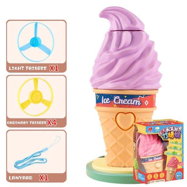 BWL-61A Ice Cream Shaped Flying Disc Propeller Toy for Children, Outdoor Flying Toy, Random Design