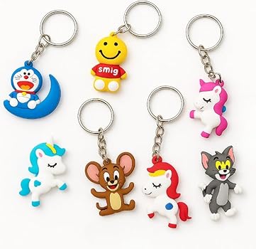 20397 {Pack of 12} Cute Cartoon Keychains for Kids
