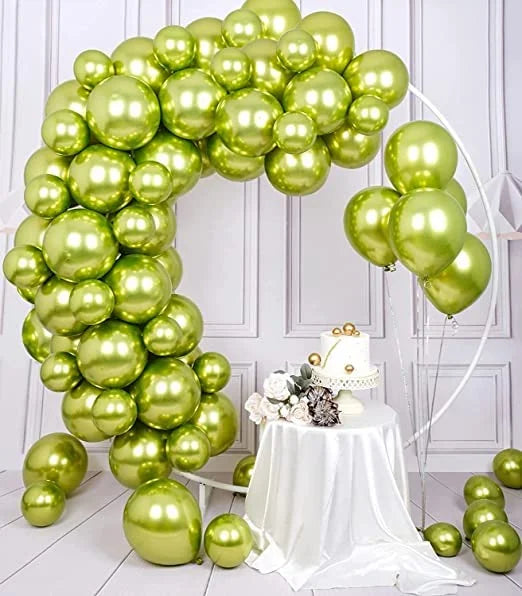 2002 (50 pcs) Green chrome Balloons