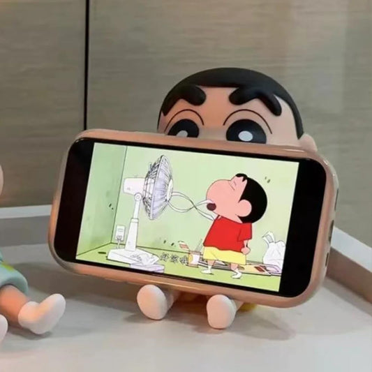 LYHH-50 Shinchan Action Figure Mobile Holder for Phones and Tablets | Figurine Cartoon Character Toy for Boys & Girls | PVC Super Stable Phone Holder
