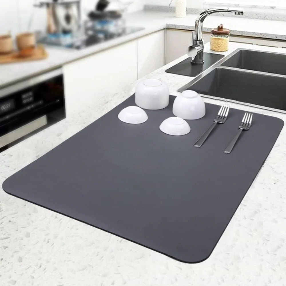 10525 Heavy Dish Drying Mat for Kitchen Water Absorbing mat for Kitchen item Size= 60*40 Cm