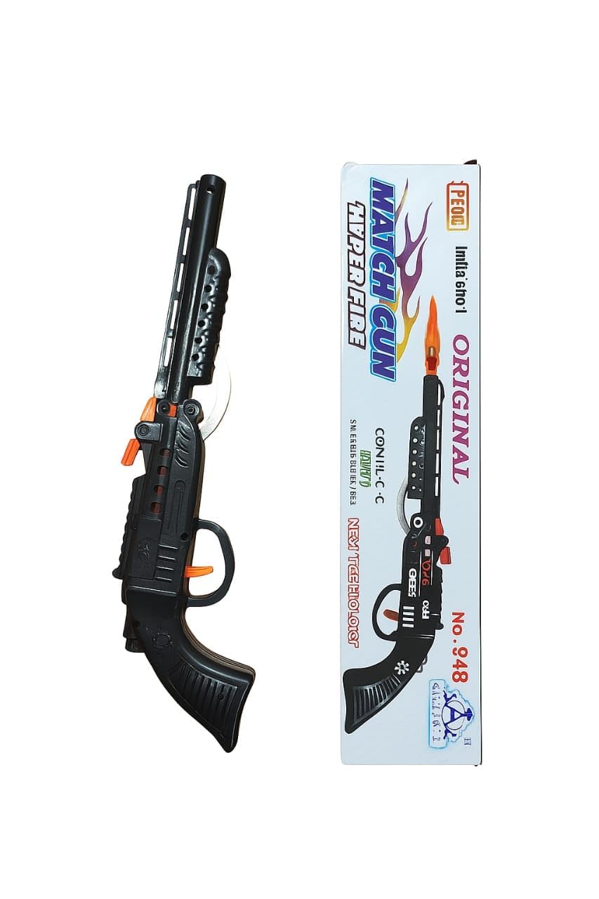 948 Matchstick Toy Gun for Kids – No Bullets Required | Safe Plastic Diwali Crack Sound Gun | Lightweight Action Shooting Toy for Boys & Girls