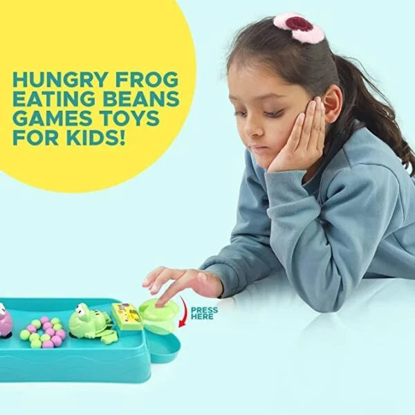 10502 Hungry Frog Eating Beans Game Indoor Interactive Family Board Game with Balls – 2 Player