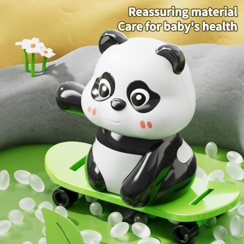 GB6675-1 ( 3 Pcs Set ) Cute Panda Action Toy Set for Kids – Fun Rotating & Moving Panda Toys, Interactive Play Figures, Safe Educational Toy Gift for Boys & Girls