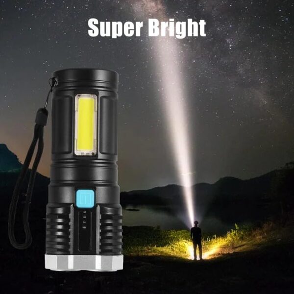 L-S03 Multifunctional Strong 4 LED Torch Light, Portable Rechargeable