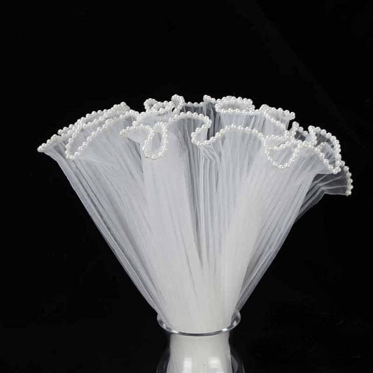 21211 Flower Wrapping Net Bouquet Floral Packaging Mesh Paper Wrinkled Wavy Net Yarn Valentine's Day Flower Shop Supplies Wedding Birthday Decoration