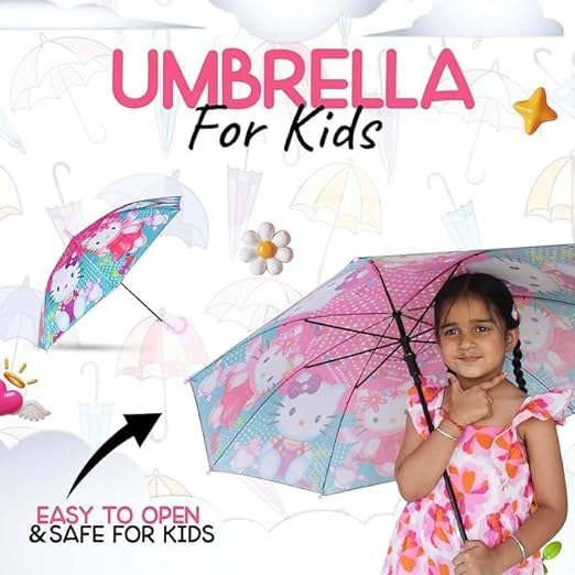 20314 Cartoon Rain Umbrella/Sun Protection Rain Umbrella For Kids Boys And Girls {Random Design}