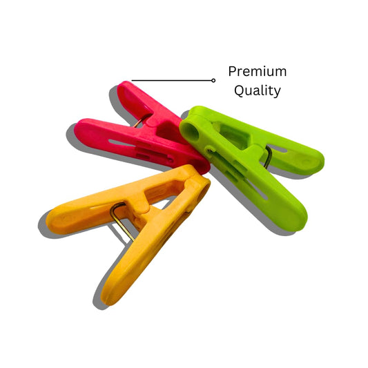 YW-908 (Pack of 50) Cloth Clips for Drying Clothes - Dress Clips - Multipurpose Clothes Pins - Clips for Clothes Drying, Hanging, and Organizing Rainbow Clip