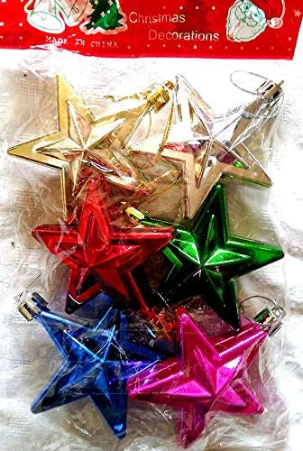 7077 Merry Christmas Tree Hanging Stars Ornaments Party Decoration