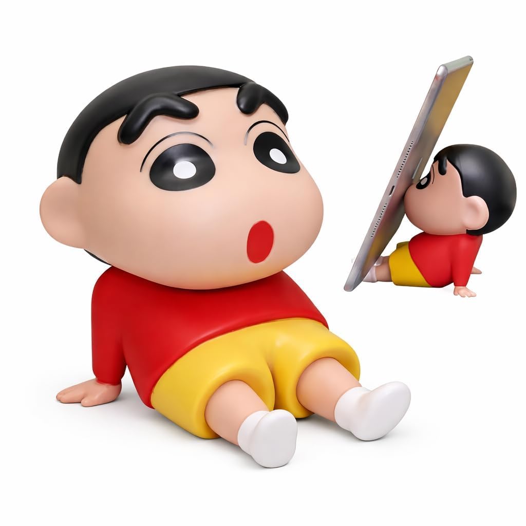 LYHH-50 Shinchan Action Figure Mobile Holder for Phones and Tablets | Figurine Cartoon Character Toy for Boys & Girls | PVC Super Stable Phone Holder