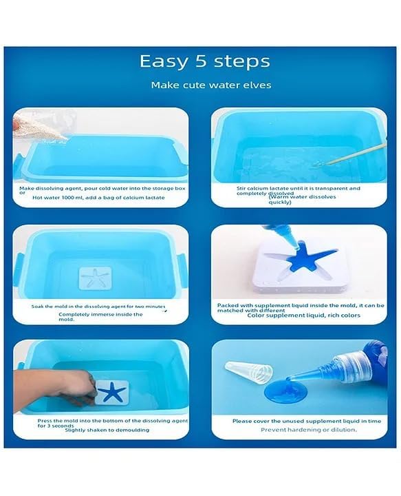 20197  Magic Water ELF Toys DIY Kit | Creative 3D Handmade Magic Gel Craft Set | Multicolor (1 Kit) (3 Design)