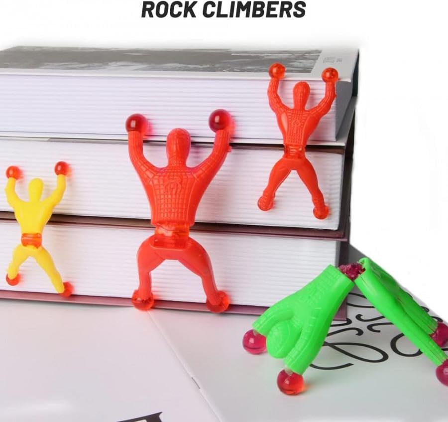 20493- 5 Pcs Sticky Wall Climbing Spiderman Rolling Men Tricky Toys for Party Favor Kids