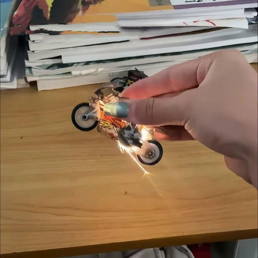 20526 Pull Back Friction Powered Spark Fire Bike Toy