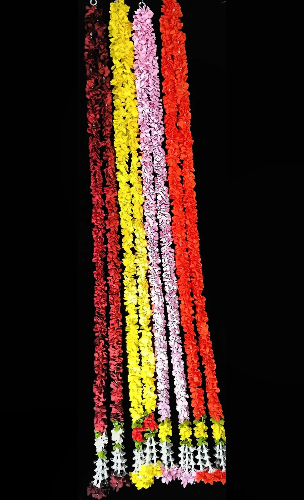 11143 {6 PCS} Artificial Flower Ladi Special Home Decorations items For Special Occasion Diwali, Navratri Pooja Home Decoration Multicolour Ladi 5 Feet