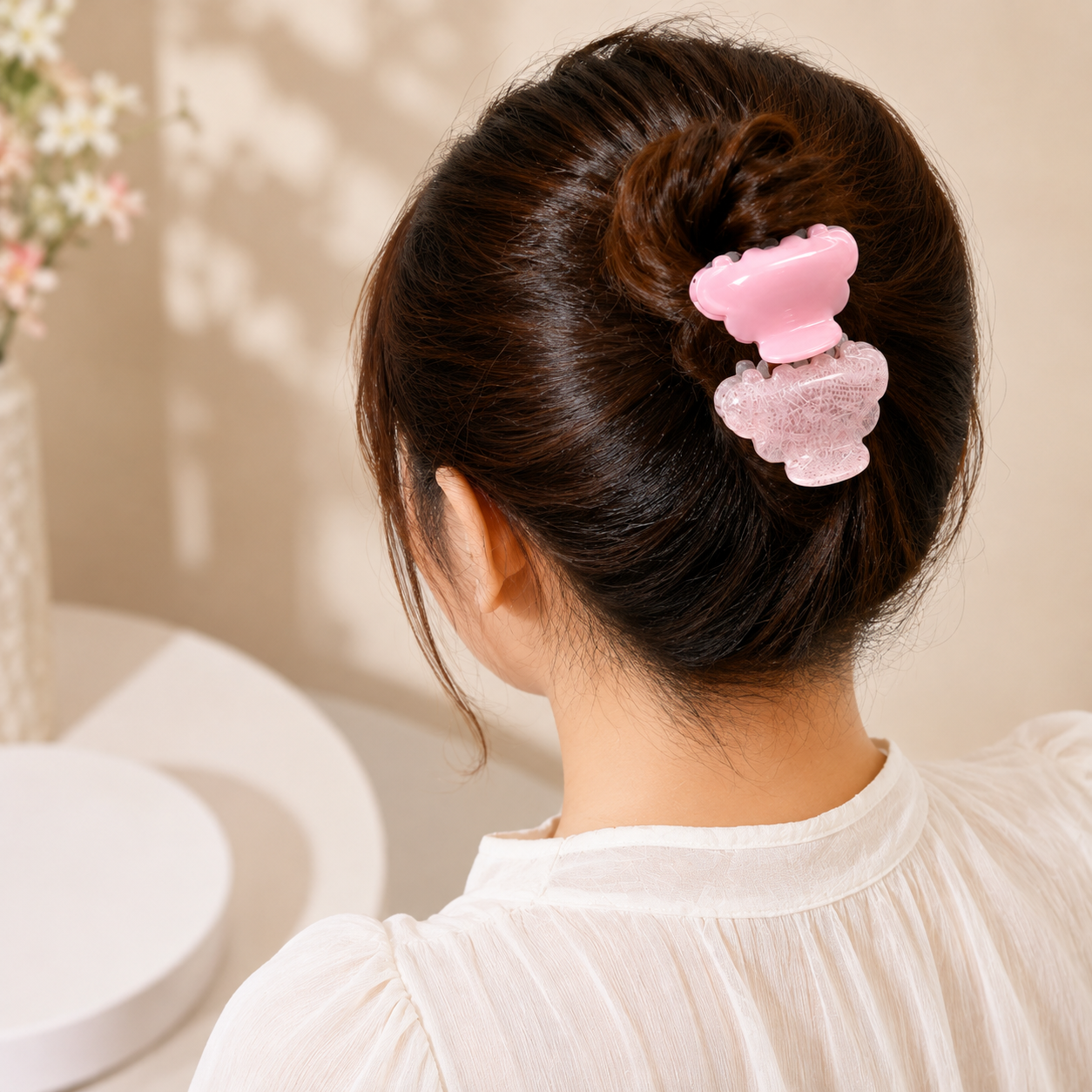 BSB-105 {Pack of 12} Women's Plastic Printed Hair Clutcher/Claw Clip (Medium, Multicolour)