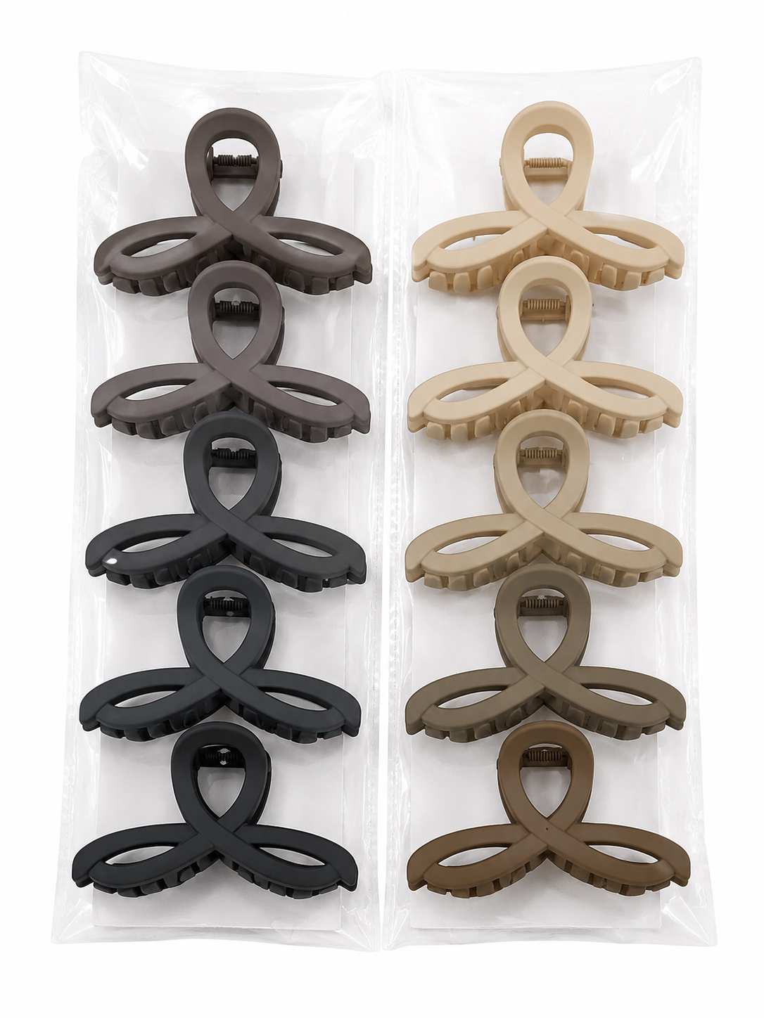 20905 {Pack of 12} Korean Style Matte Hair Claw Clip | Fashion Hair Clutcher for Women
