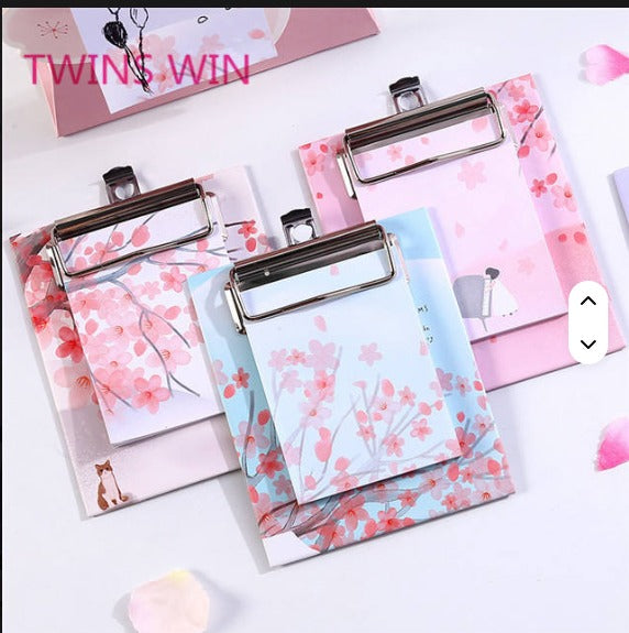 A05-25 Newest Design Desktop Stationery Set Wholesale Free Sample Flower Printing Self-Adhesive Paper Memo Sticky Note Pad