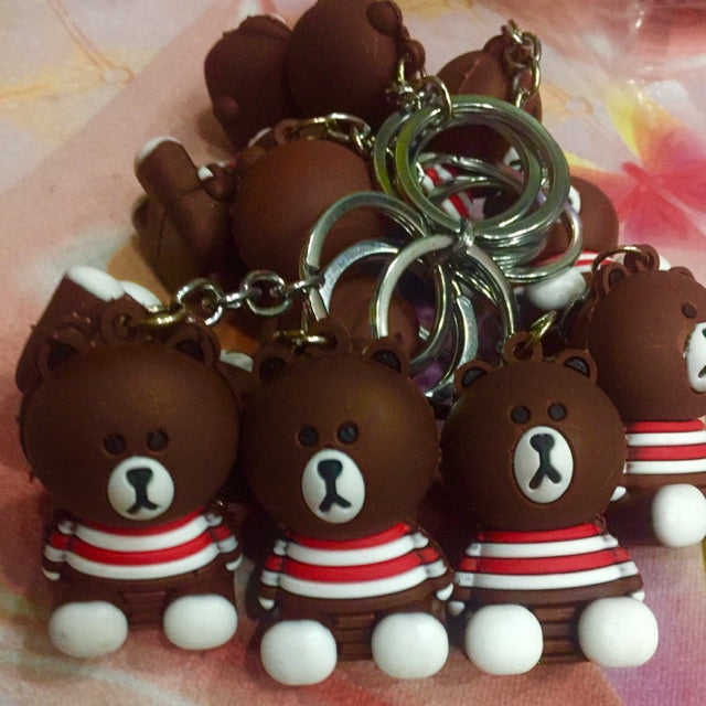 20885 {Pack of 12} Cute Teddy Bear Keychain Set for Kids