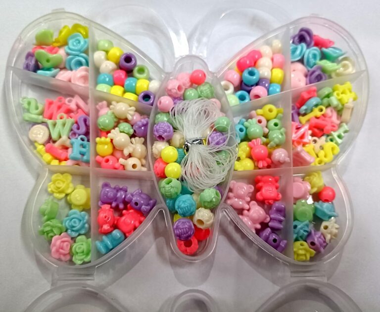 AP-197-1 Beads for Bracelet Making – DIY Bracelet Charms Colorful Beads Kit Beads for Bracelets Butterfly Shape Organizer for DIY Jewellery Making Creative Gifts
