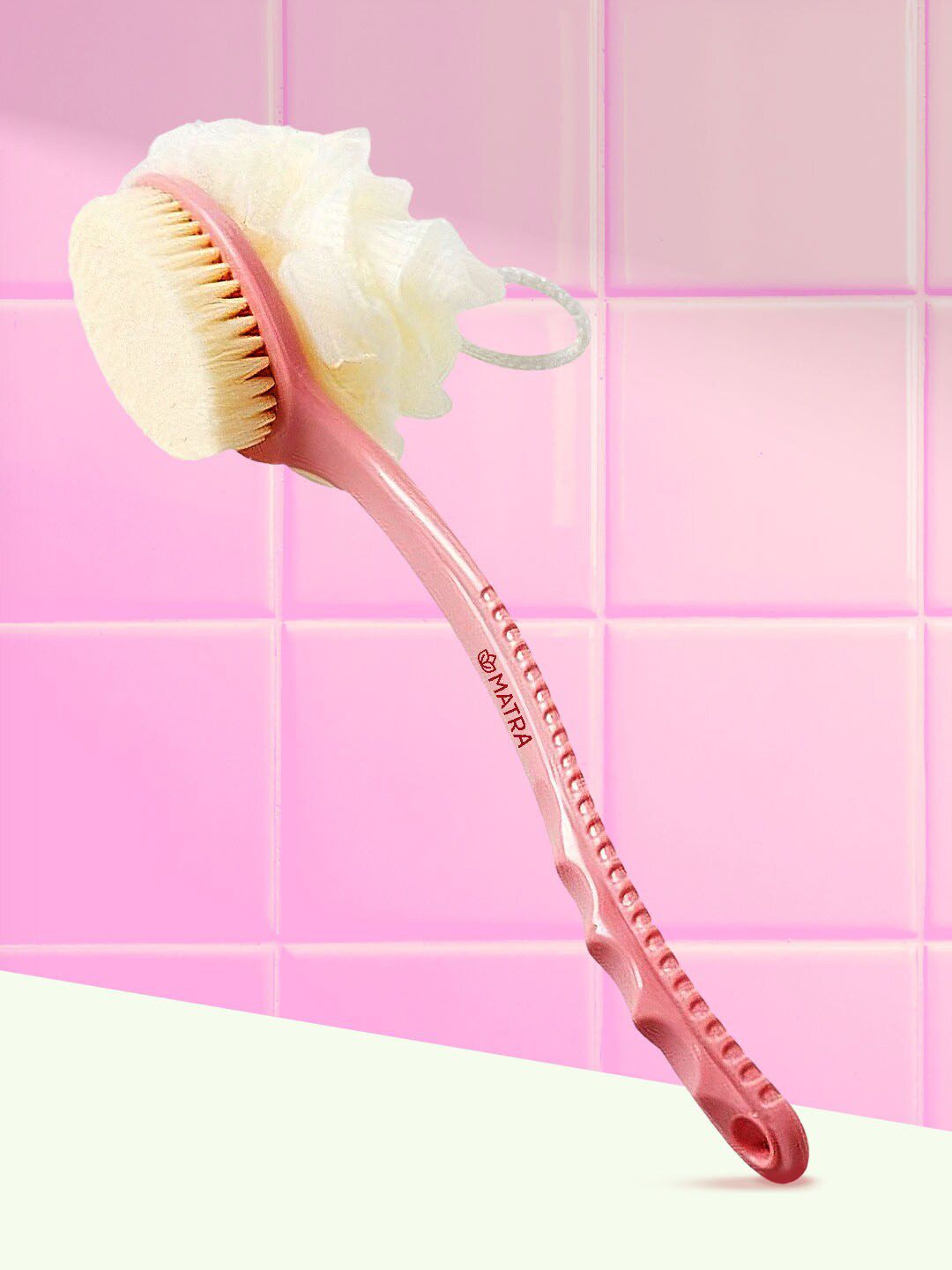 20175 Bath Body Brush with Soft Comfortable Bristles Long Handle Gentle Exfoliation Improve Skin's Health and Beauty Wet or Dry Brushing Back Scrubber for Shower {Multicolor}