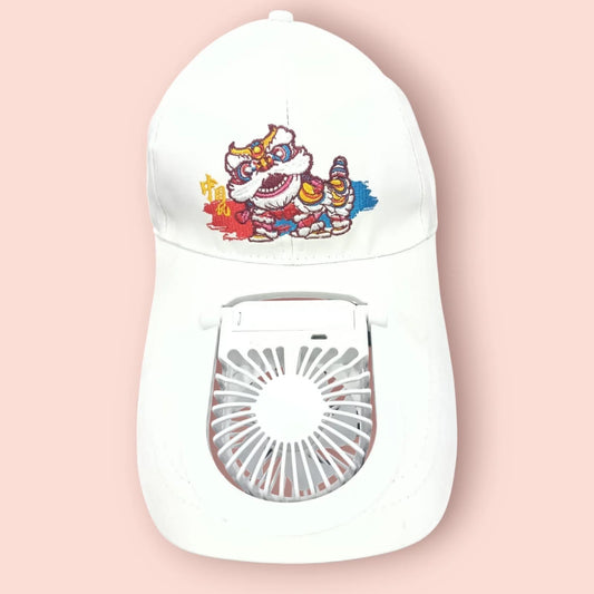 10527 Custom Blank Solar Fan Hat Cooling Baseball Cap With USB Charger