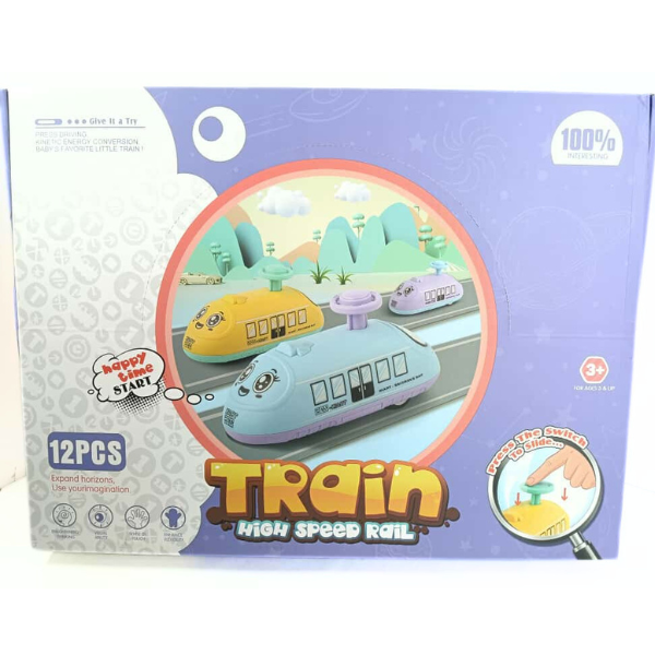 668-40A Train Toddler Toy, High Speed Railway, Friction Powered Easter Basket Stuffers Egg Fillers, Educational Play Train for Girls & Boys