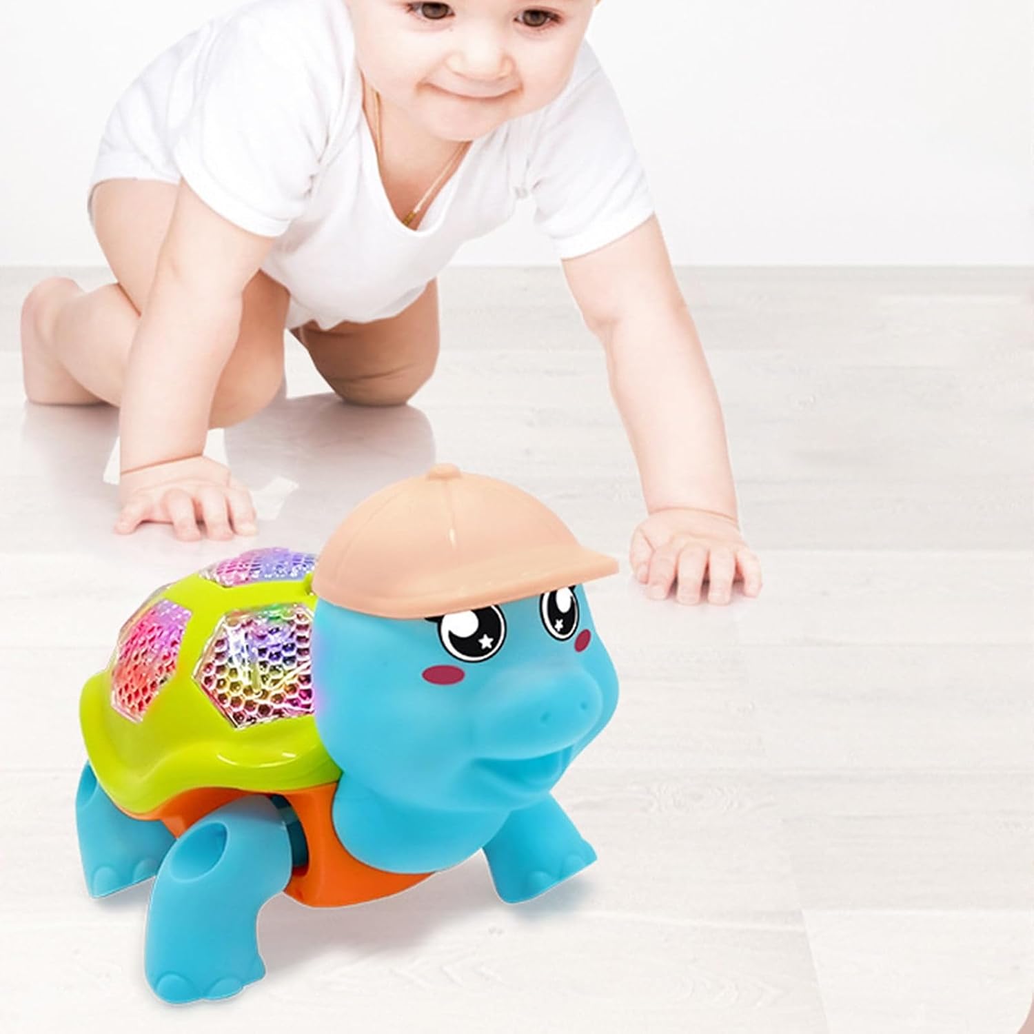 707-3 Tortoise 3D Small Size with Light and Music I Electric Reptile Light & Music Toy Toddle for Baby boy & Girl