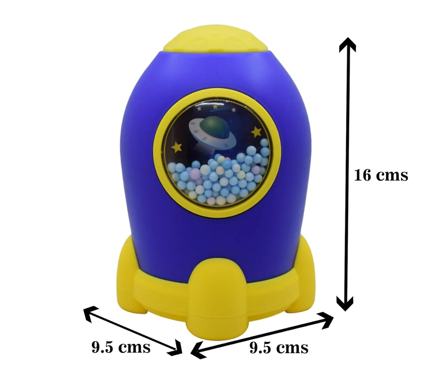 S-271 Space Theme Rocket Shape Gullak Money Bank with Number Code Lock